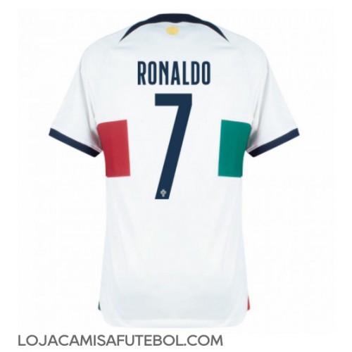 Camisa de Futebol Portugal Cristiano Ronaldo #7 Equipamento Secundário Mundo 2022 Manga Curta